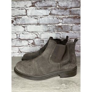 Barneys New York Brown Suede Leather Chelsea Desert Boots Shoes Men Sz 10.5US/44